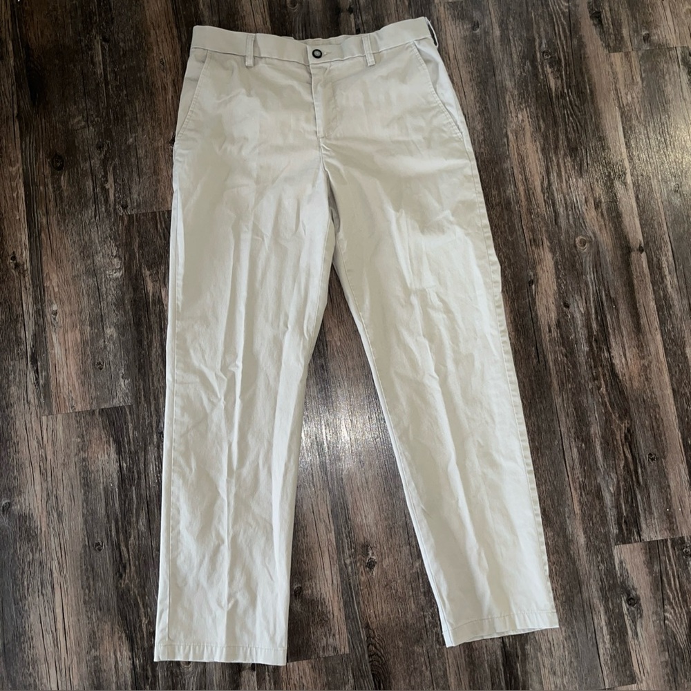 Croft & Barrow Khaki Pants Men's 34x32 Beige Classic Fit Stretch